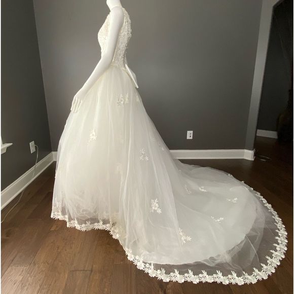 Mori Lee Dresses & Skirts - Mori Lee Princess Tulle Hand Beaded Wedding Gown Size 4